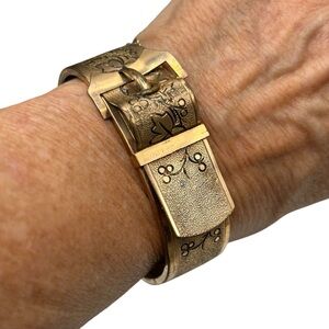 Antique Victorian Taille d Epergne Gold Filled Buckle Bracelet